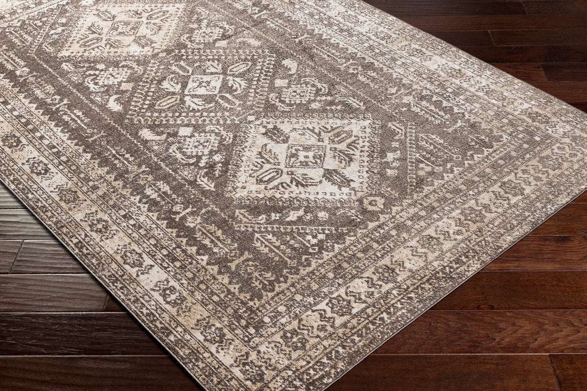 Surya Lavadora Lvr-2302 Dark Brown, Medium Gray, Taupe, Beige Rugs.