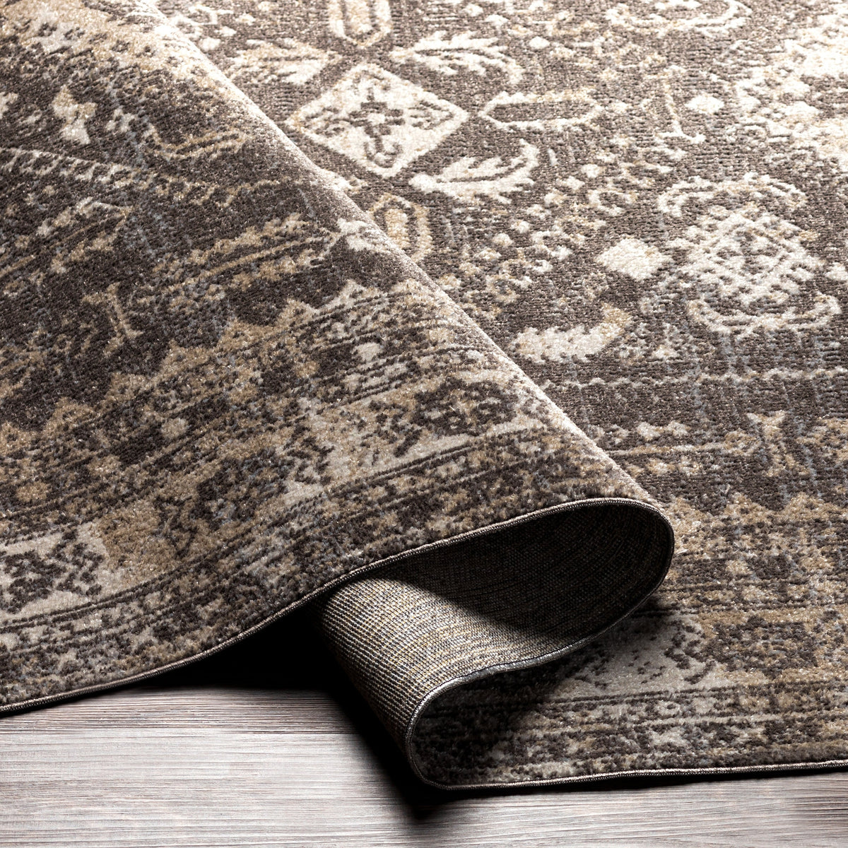 Surya Lavadora Lvr-2302 Dark Brown, Medium Gray, Taupe, Beige Rugs.