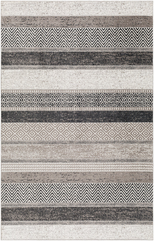 Surya Lavadora Lvr-2304 Black, Medium Gray, Light Gray, Beige Area Rug