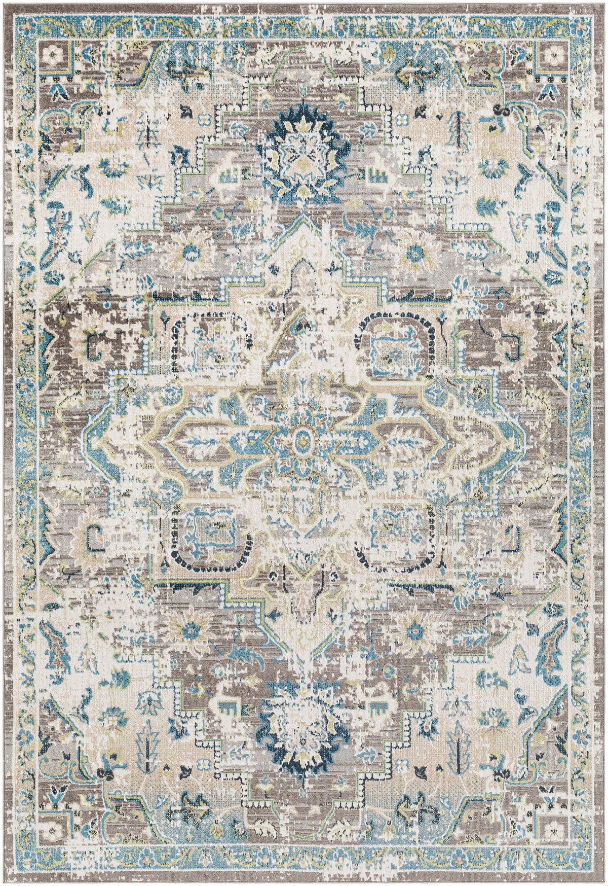 Surya Lavadora Lvr-2306 Taupe, Medium Gray, Ink, Sky Blue Rugs.