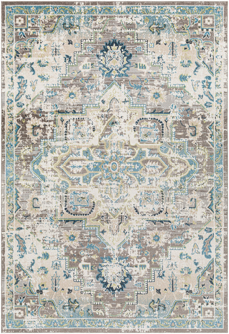 Surya Lavadora Lvr-2306 Taupe, Medium Gray, Ink, Sky Blue Rugs.