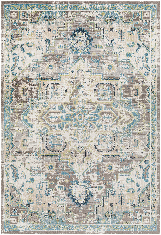 Surya Lavadora Lvr-2306 Taupe, Medium Gray, Ink, Sky Blue Rugs.