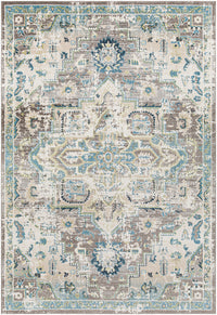 Surya Lavadora Lvr-2306 Taupe, Medium Gray, Ink, Sky Blue Area Rug