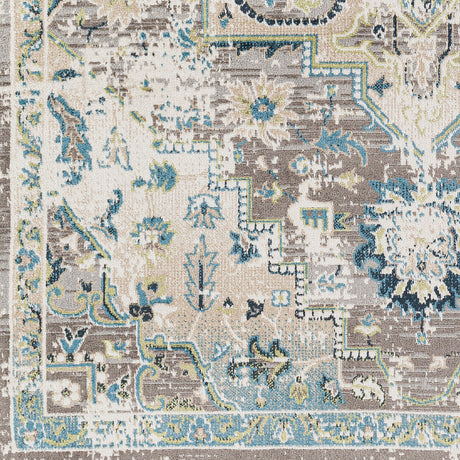 Surya Lavadora Lvr-2306 Taupe, Medium Gray, Ink, Sky Blue Rugs.