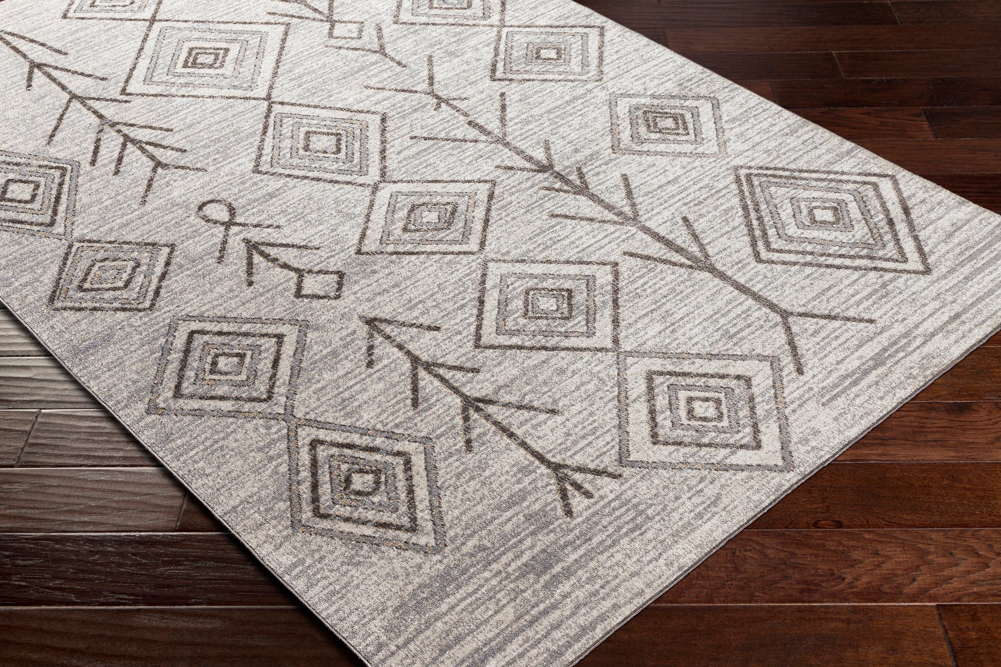 Surya Lavadora Lvr-2310 Medium Gray, Camel, Dark Brown, Beige Area Rug