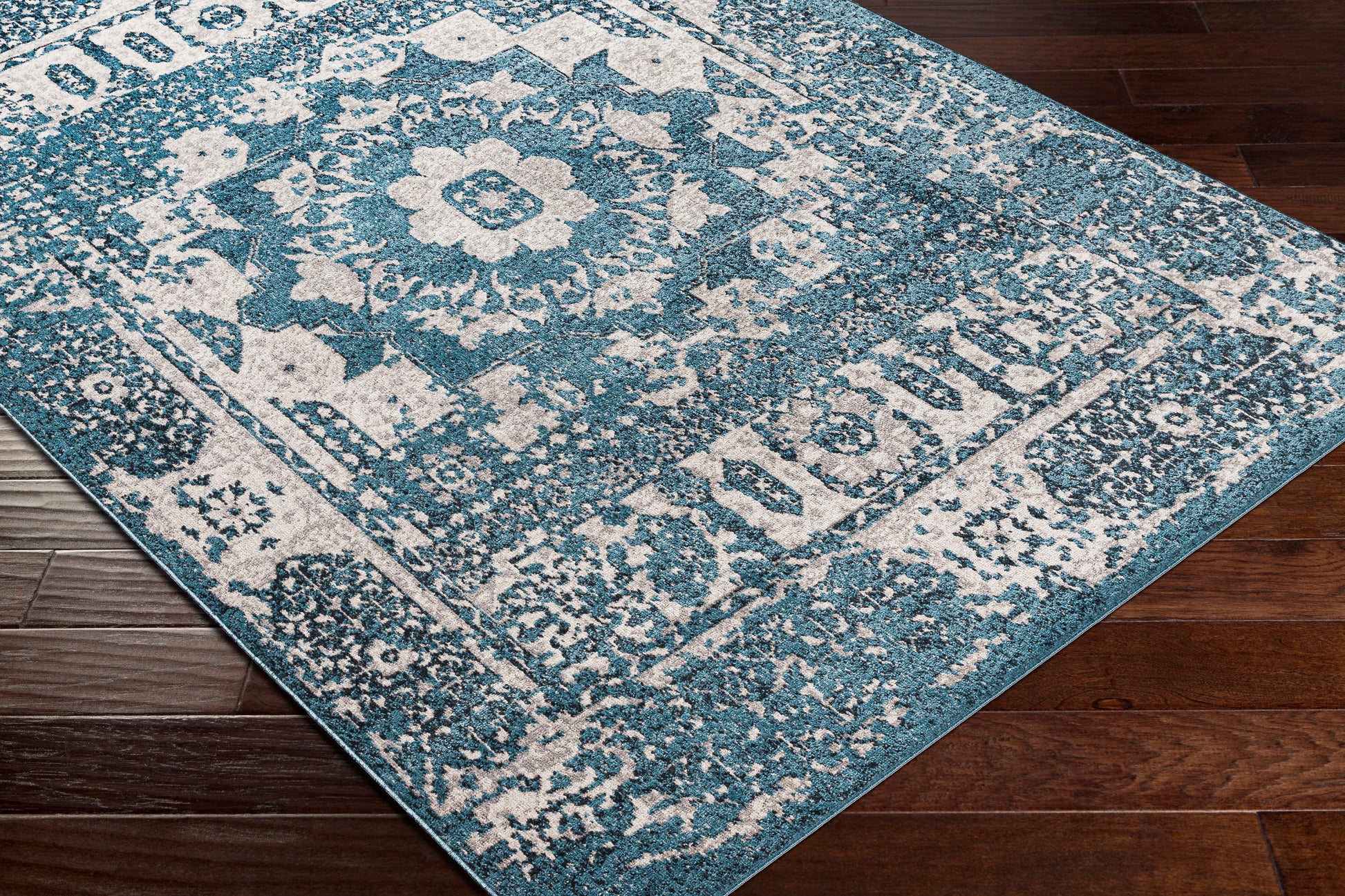 Surya Lavadora Lvr-2314 Ink, Navy, Sky Blue, Medium Gray Area Rug