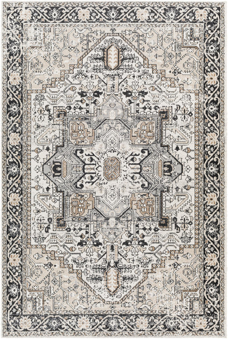 Surya Lavadora Lvr-2322 Black, Taupe, Light Beige, Gray Rugs.