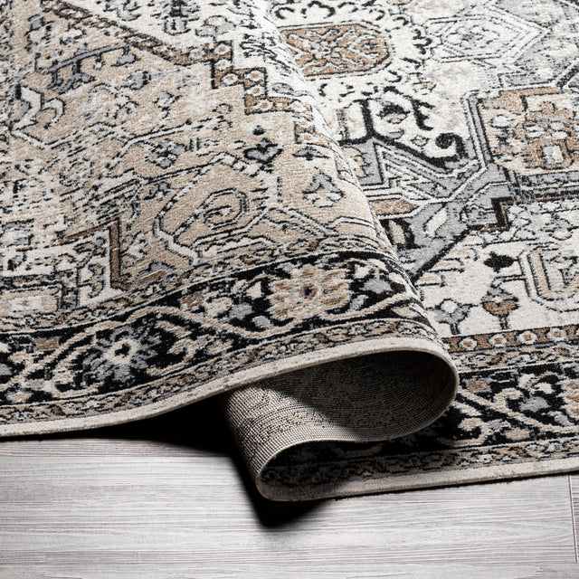 Surya Lavadora Lvr-2322 Black, Taupe, Light Beige, Gray Rugs.