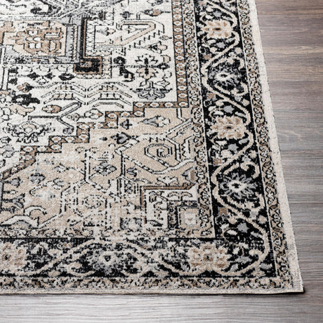 Surya Lavadora Lvr-2322 Black, Taupe, Light Beige, Gray Rugs.