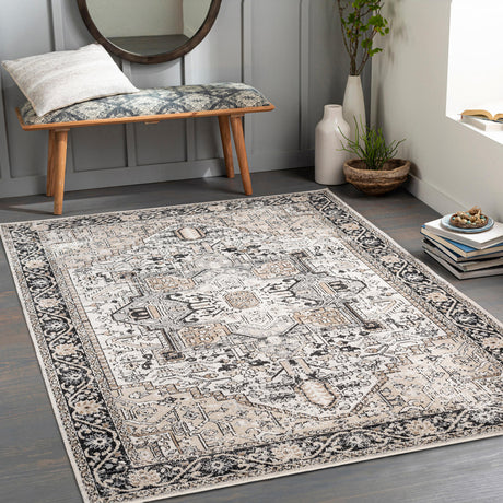 Surya Lavadora Lvr-2322 Black, Taupe, Light Beige, Gray Rugs.