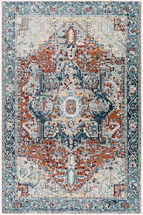 Surya Lavadora Lvr-2323 Ink Blue, Blue, Rust, Mustard Rugs.