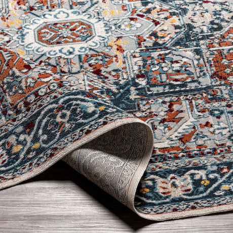 Surya Lavadora Lvr-2323 Ink Blue, Blue, Rust, Mustard Rugs.