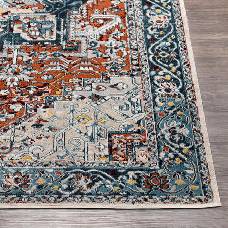 Surya Lavadora Lvr-2323 Ink Blue, Blue, Rust, Mustard Rugs.