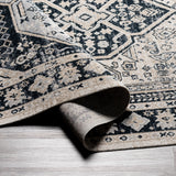 Surya Lavadora Lvr-2324 Black, Ink Blue, Light Gray, Light Beige Rugs.
