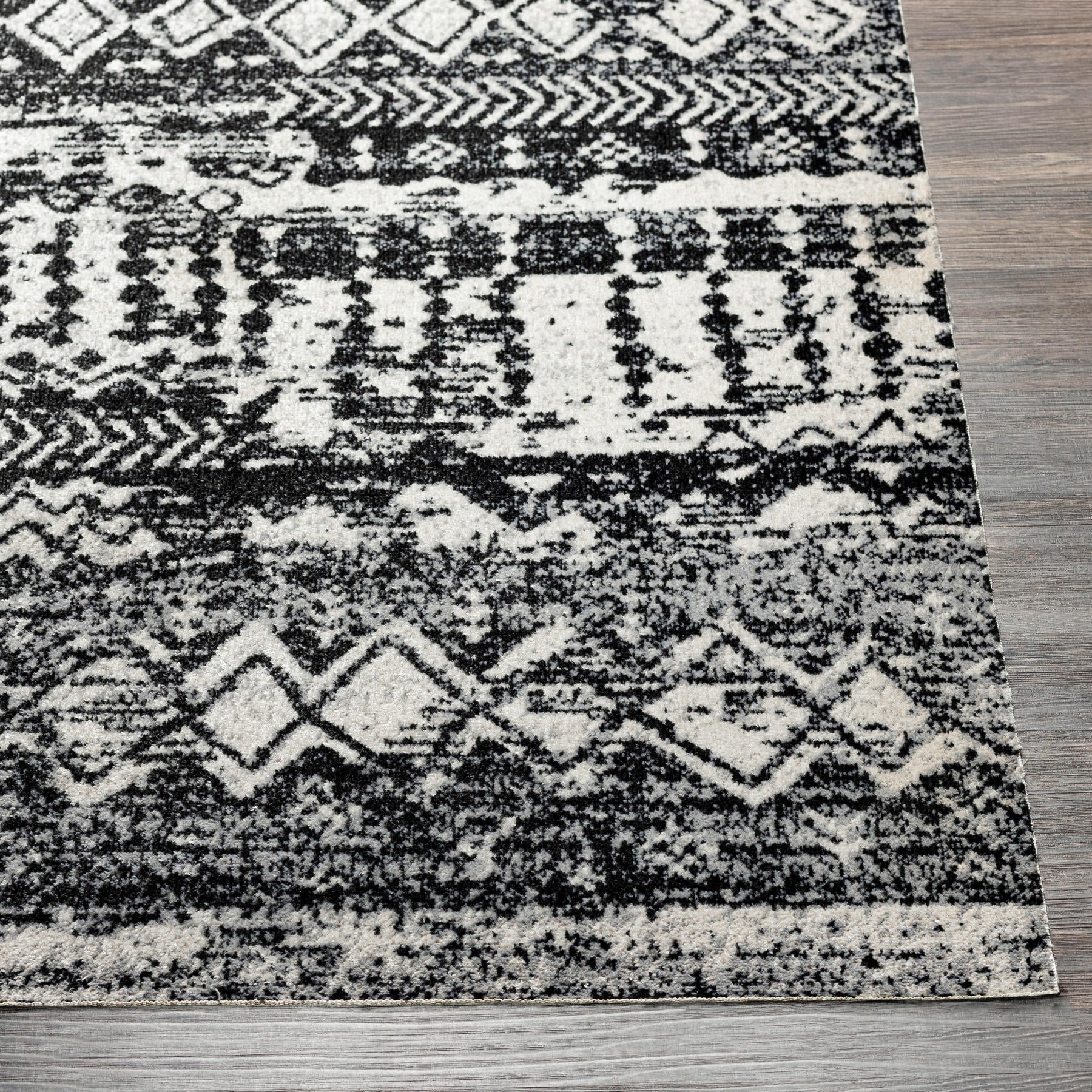 Surya Lavadora Lvr-2330 Black, Gray, Light Gray Area Rug