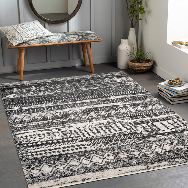 Surya Lavadora Lvr-2330 Black, Gray, Light Gray Rugs.