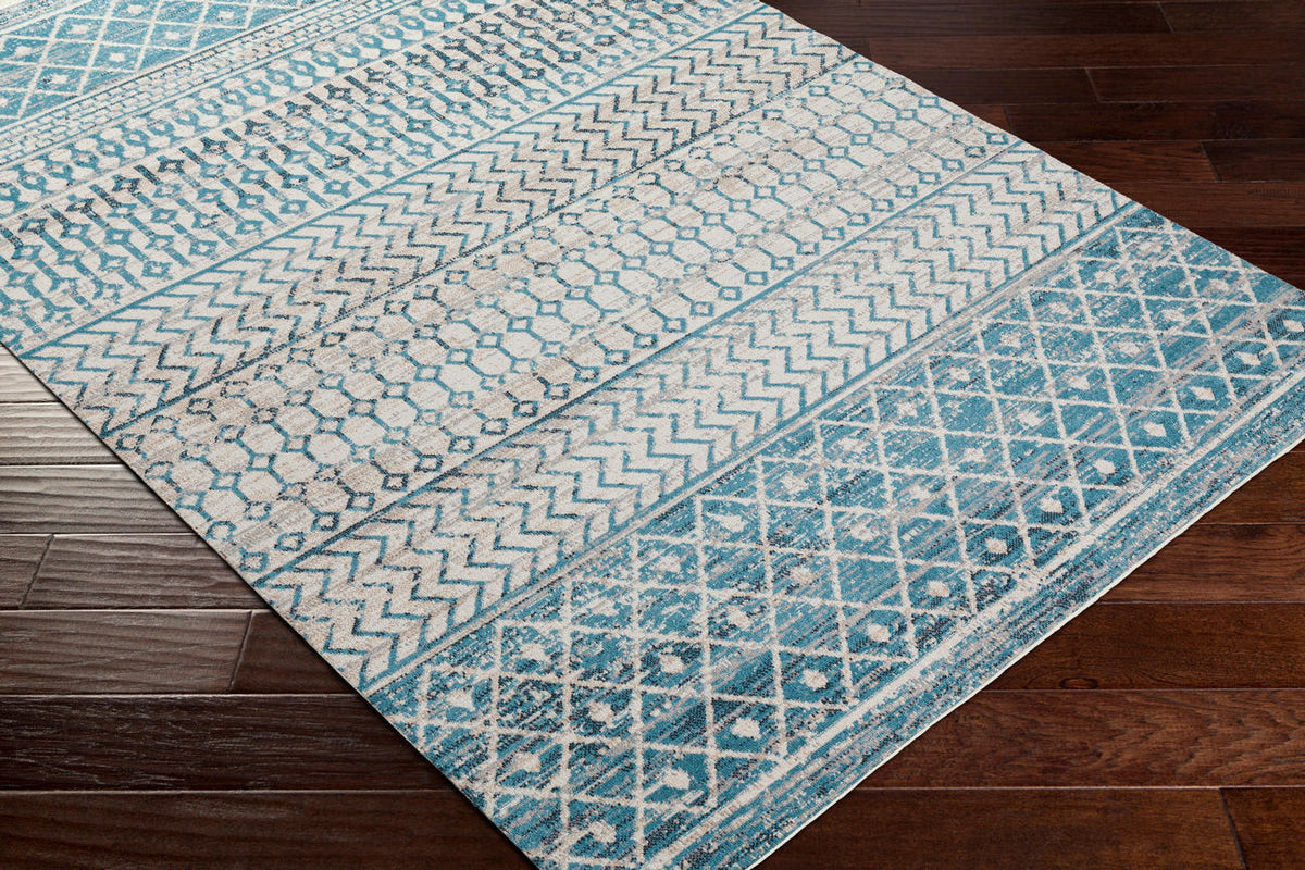 Surya Lavadora Lvr-2334 Ink Blue, Black, Blue, Gray Rugs.