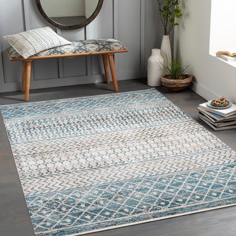 Surya Lavadora Lvr-2334 Ink Blue, Black, Blue, Gray Rugs.