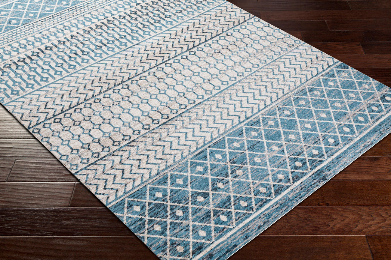 Surya Lavadora Lvr-2335 Ink Blue, Black, Blue, Gray Rugs.