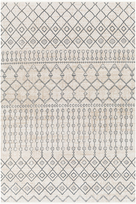 Surya Lavadora Lvr-2339 Ink Blue, Gray, Light Beige, Light Gray Rugs.