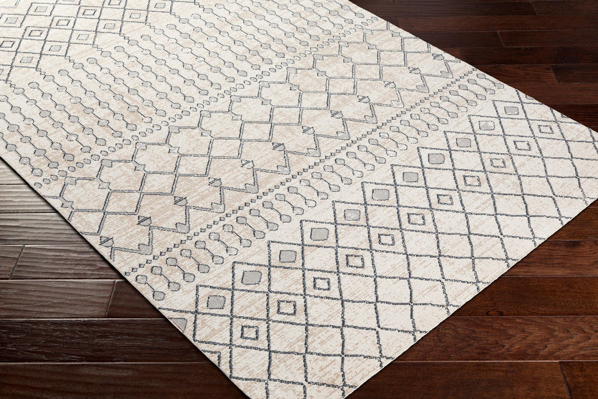 Surya Lavadora Lvr-2339 Ink Blue, Gray, Light Beige, Light Gray Rugs.