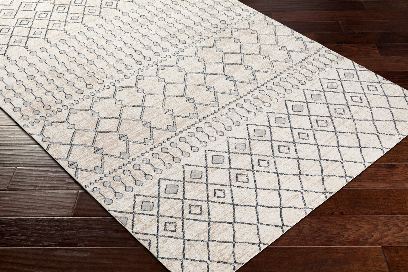 Surya Lavadora Lvr-2339 Ink Blue, Gray, Light Beige, Light Gray Rugs.