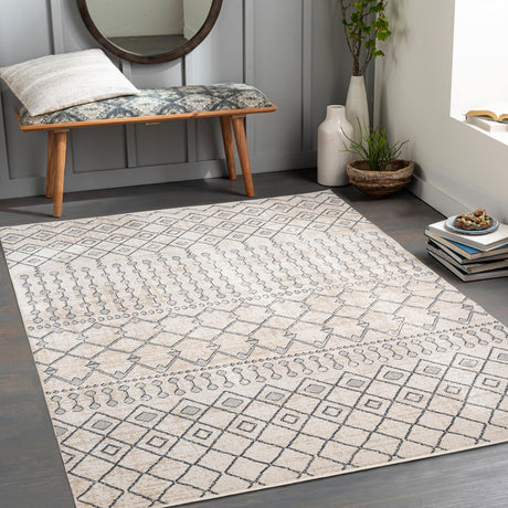 Surya Lavadora Lvr-2339 Ink Blue, Gray, Light Beige, Light Gray Rugs.