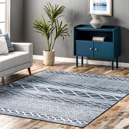 AreaRugs.com Wavaj Nwa1278A Blue Area Rug