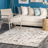 Nuloom Hunter Tribal Nhu3174A Beige Area Rug