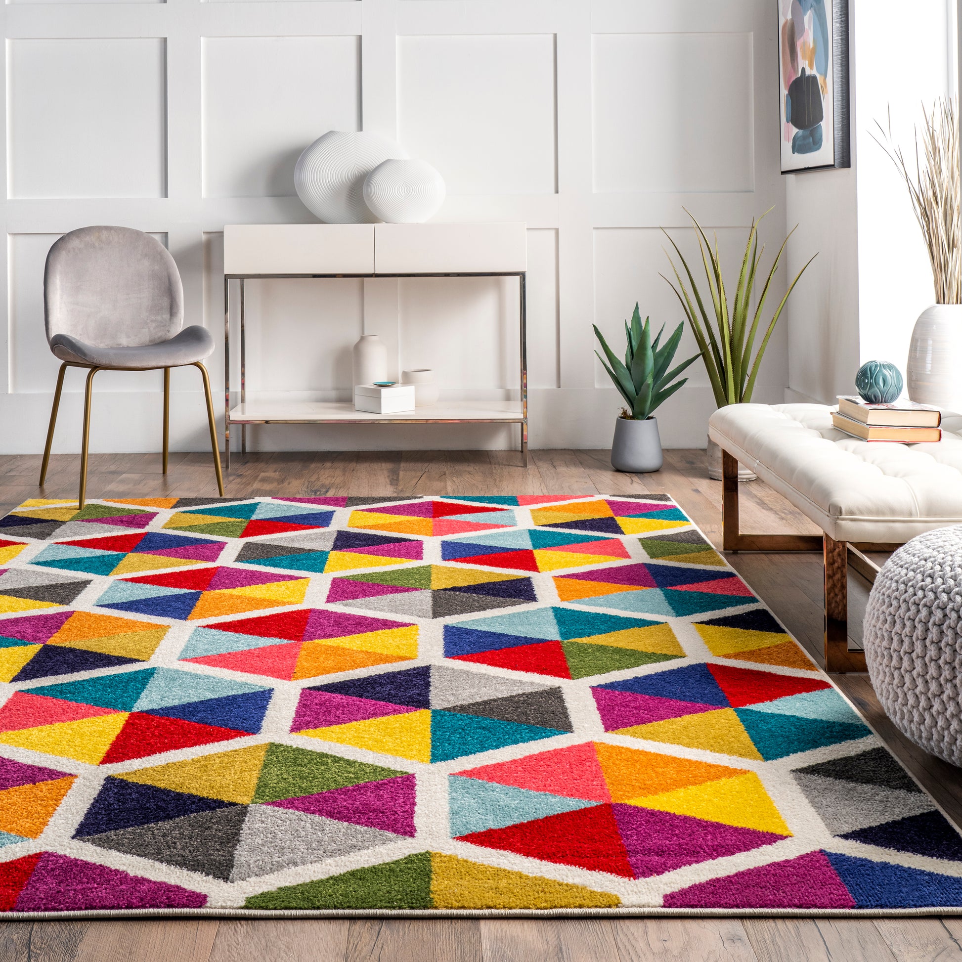 Nuloom Maris Triangles Nma1677A Multi Area Rug