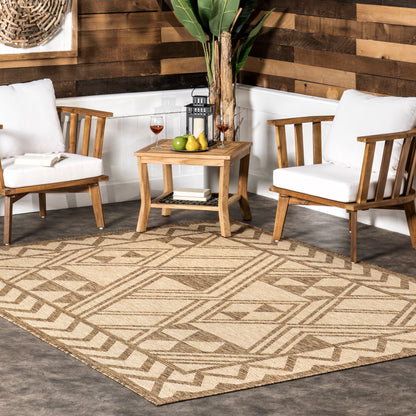 Nuloom Mazie Bold Tribal Nma1822A Beige Area Rug