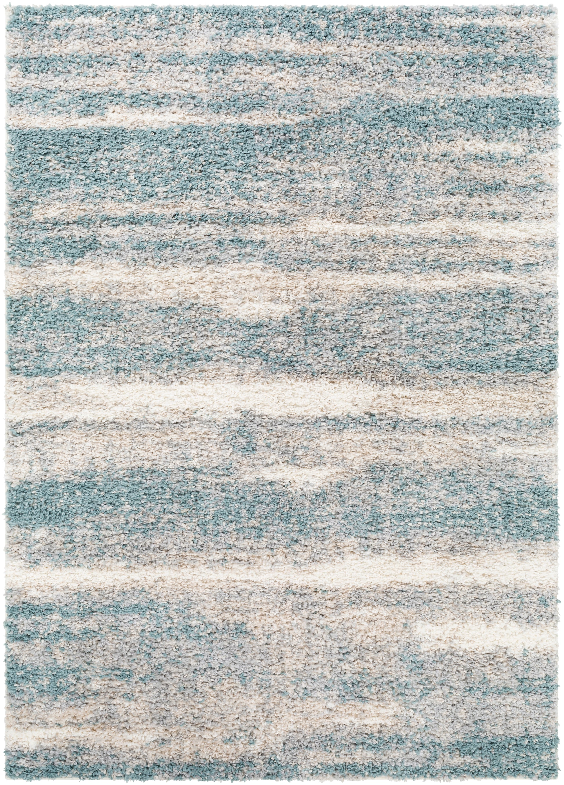 Surya Lyra Shag Lyr-2300 Aqua, Taupe, Light Gray, Cream Area Rug