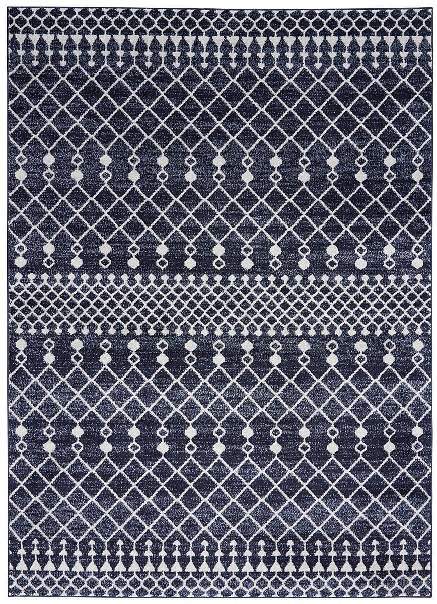 Nourison Palermo Pmr03 Navy / Grey Moroccan Area Rug