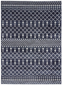 Nourison Palermo Pmr03 Navy / Grey Moroccan Area Rug