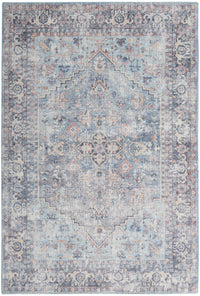 Nourison Nicole Curtis Series 1 Sr104 Light Grey/Blue Area Rug