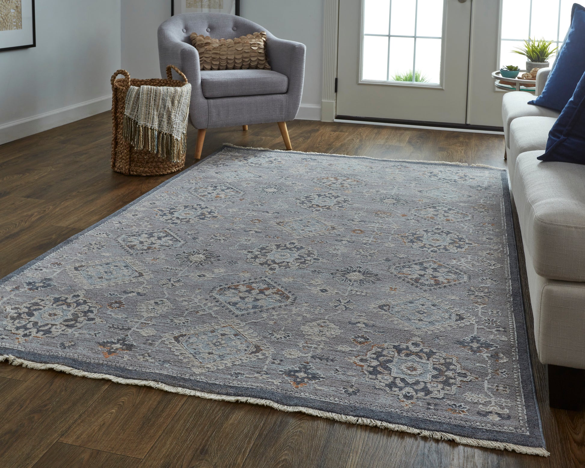 Feizy Francisco 39Eaf Gray/Charcoal Area Rug