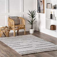 Nuloom Roselia Transitional Lined Nro2318A Light Gray Area Rug