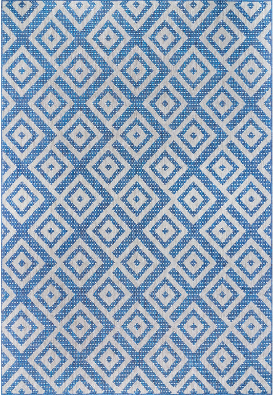 Nuloom Tayla Lattice Nta1774A Blue Area Rug