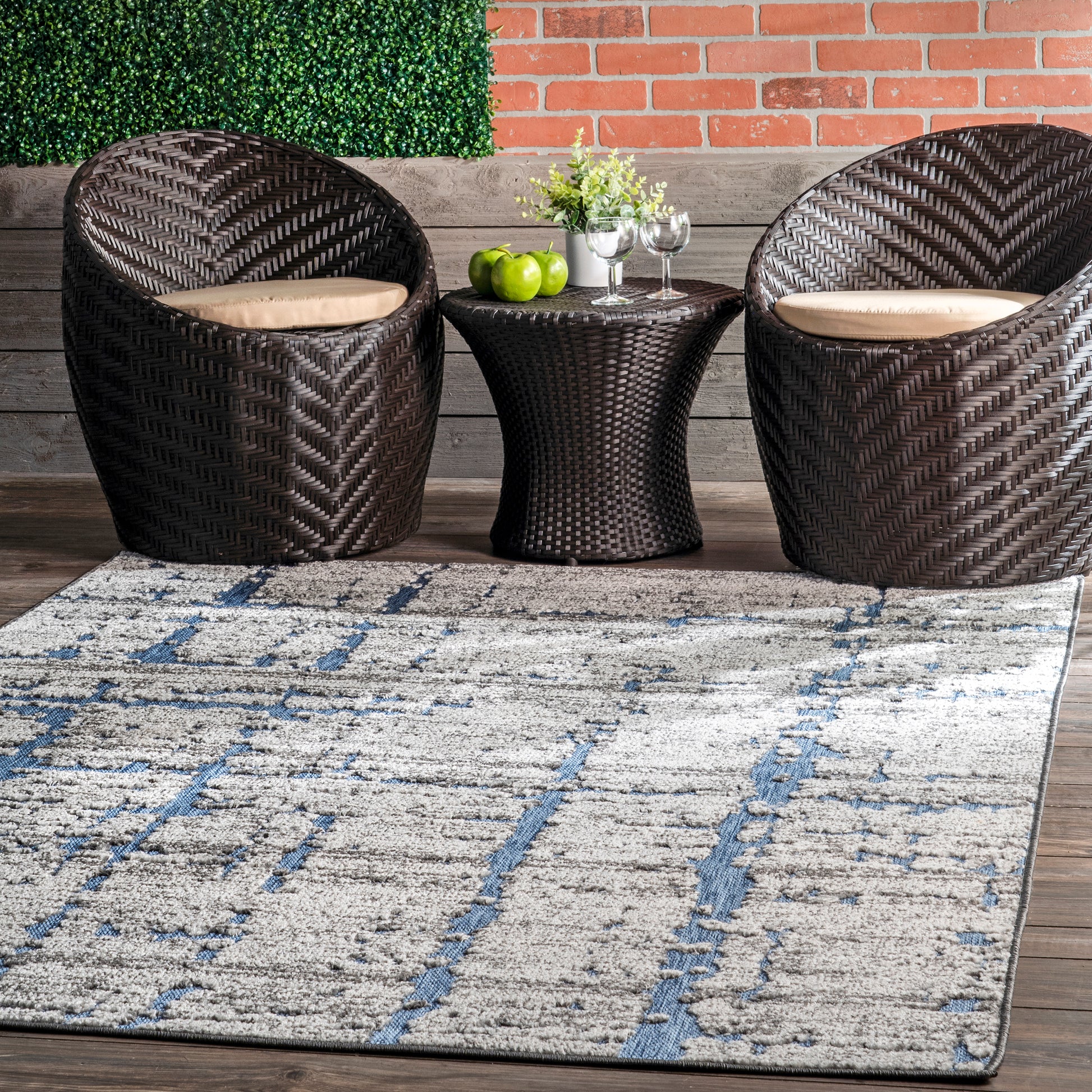 Nuloom Adley Lines Nad1556A Blue Area Rug