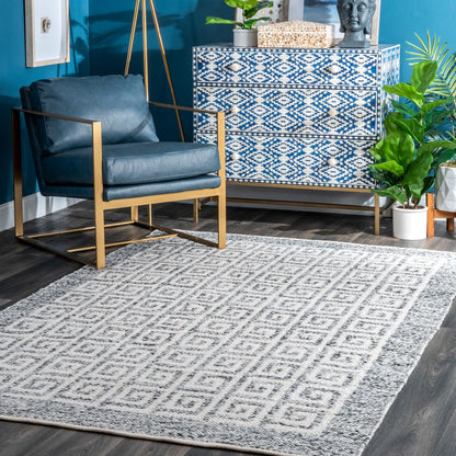 Nuloom Mckenzie Greek Key Trellis Nmc3563A Gray Area Rug