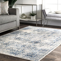 Nuloom Distressed Mabelle Ndi3131A Blue Area Rug