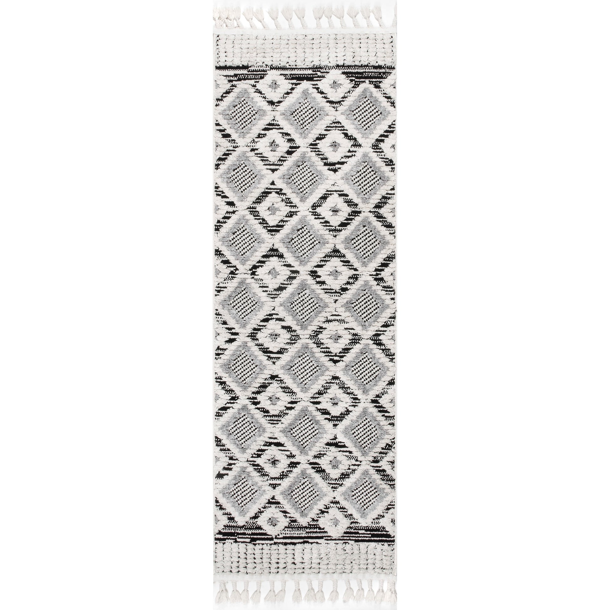 Nuloom Journey Checkered Tiles Njo2322A Gray Area Rug
