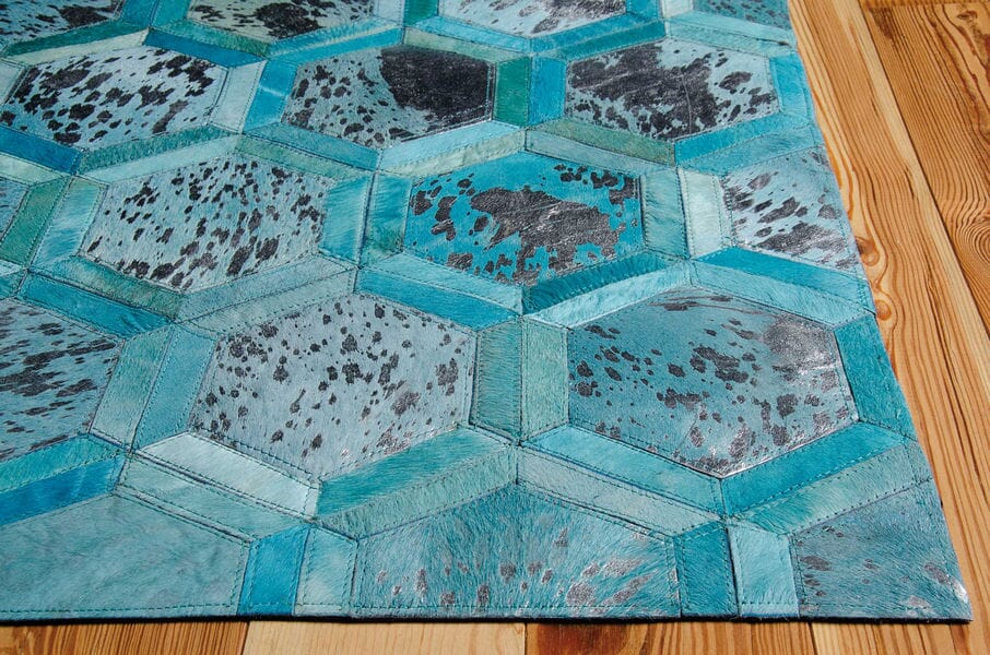 Nourison Michael Amini City Chic Ma100 Turquoise Geometric Area Rug