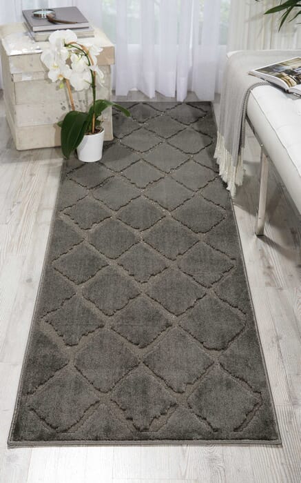 Nourison Michael Amini Gleam Ma601 Grey Geometric Area Rug