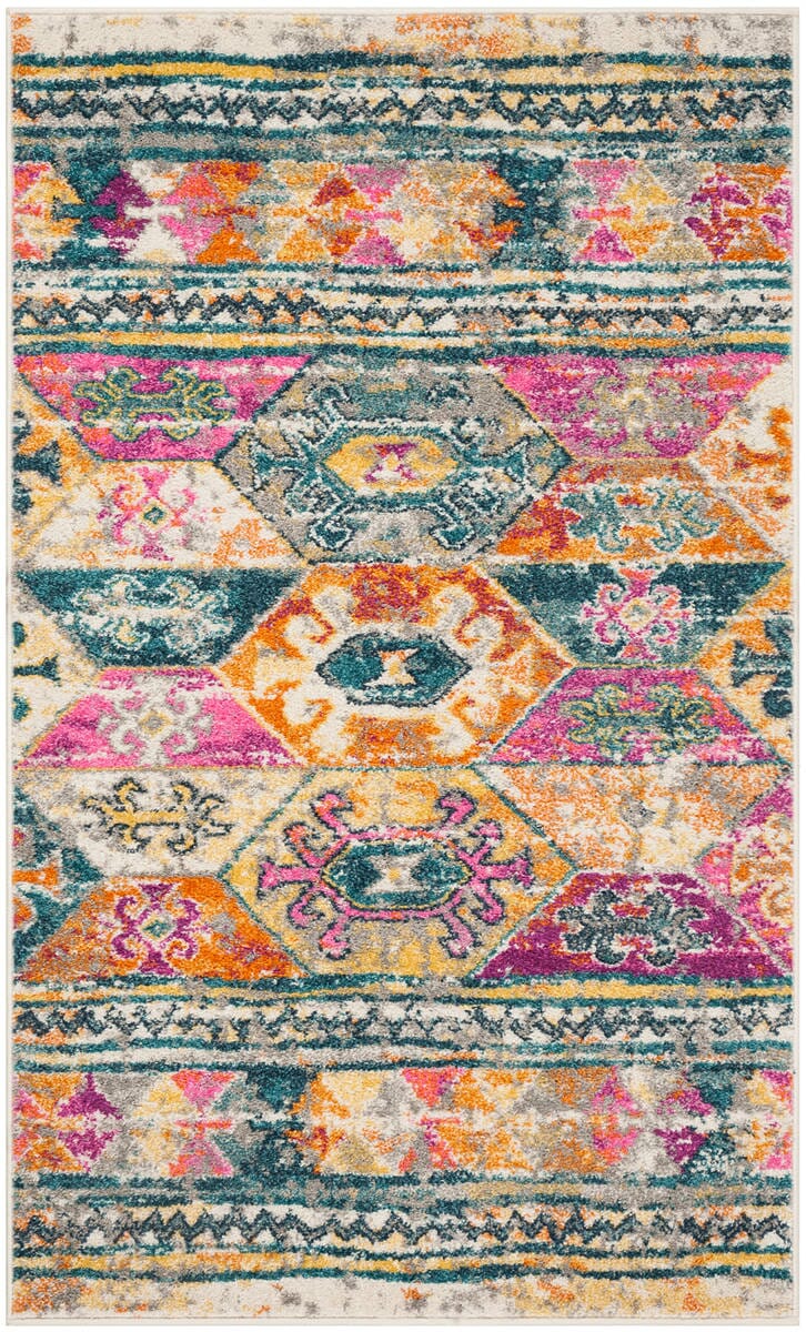 Safavieh Madison Mad118C Blue / Fuchsia Southwestern Area Rug