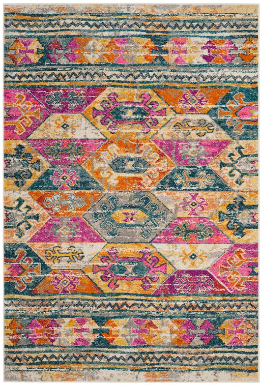 Safavieh Madison Mad118C Blue / Fuchsia Southwestern Area Rug