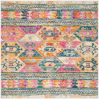 Safavieh Madison Mad118C Blue / Fuchsia Southwestern Area Rug