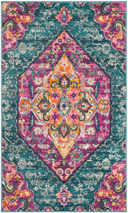 Safavieh Madison Mad119C Blue / Fuchsia Area Rug