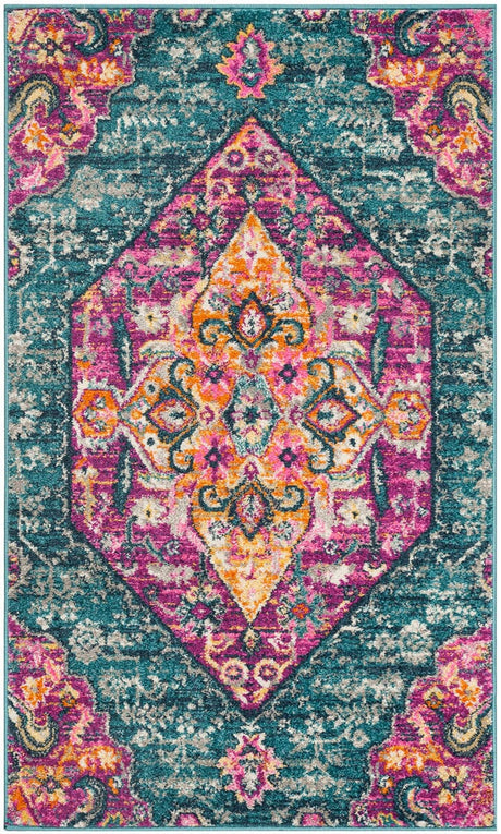 Safavieh Madison Mad119C Blue / Fuchsia Rugs.