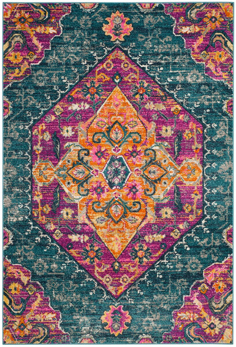 Safavieh Madison Mad119C Blue / Fuchsia Rugs.